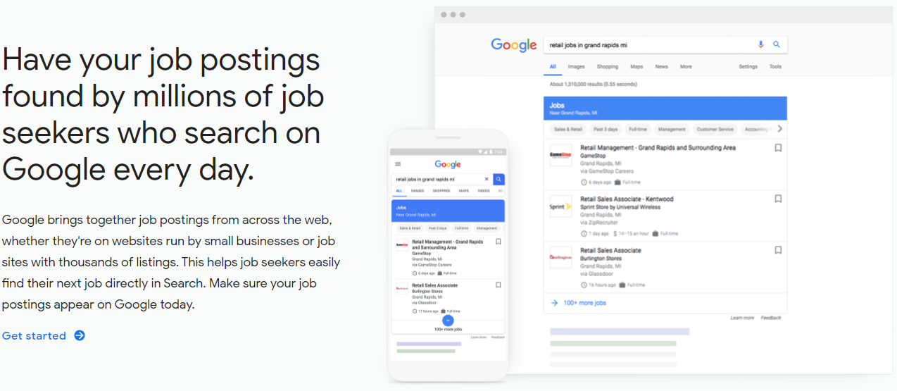 google job postings