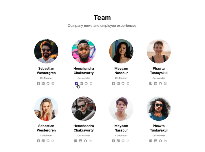 team page career site example
