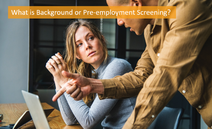 what is background or pre-employment screening 